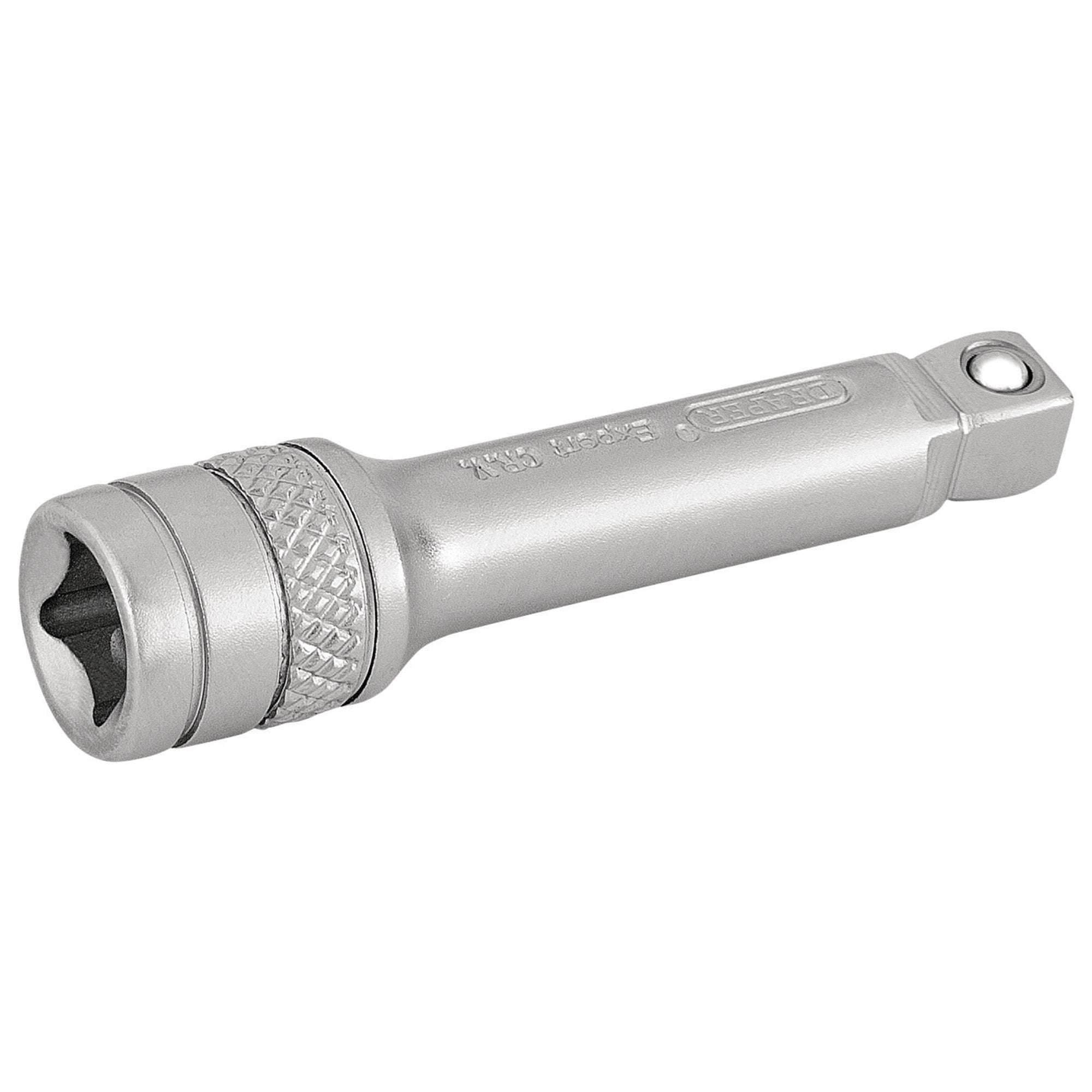 Draper-Expert-Wobble-Extension-Bar,-1/4"-Sq.-Dr.,-50mm,-Micro-Satin-Chrome