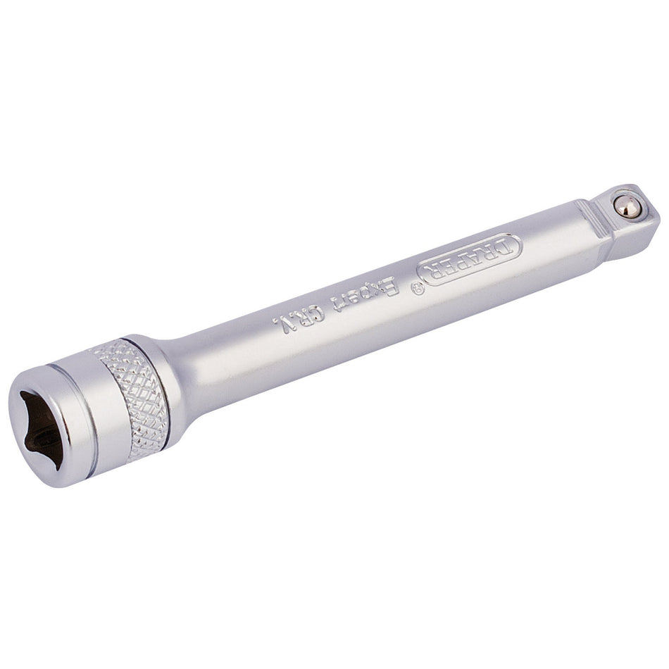 Draper-Expert-Wobble-Extension-Bar,-1/4"-Sq.-Dr.,-75mm,-Micro-Satin-Chrome