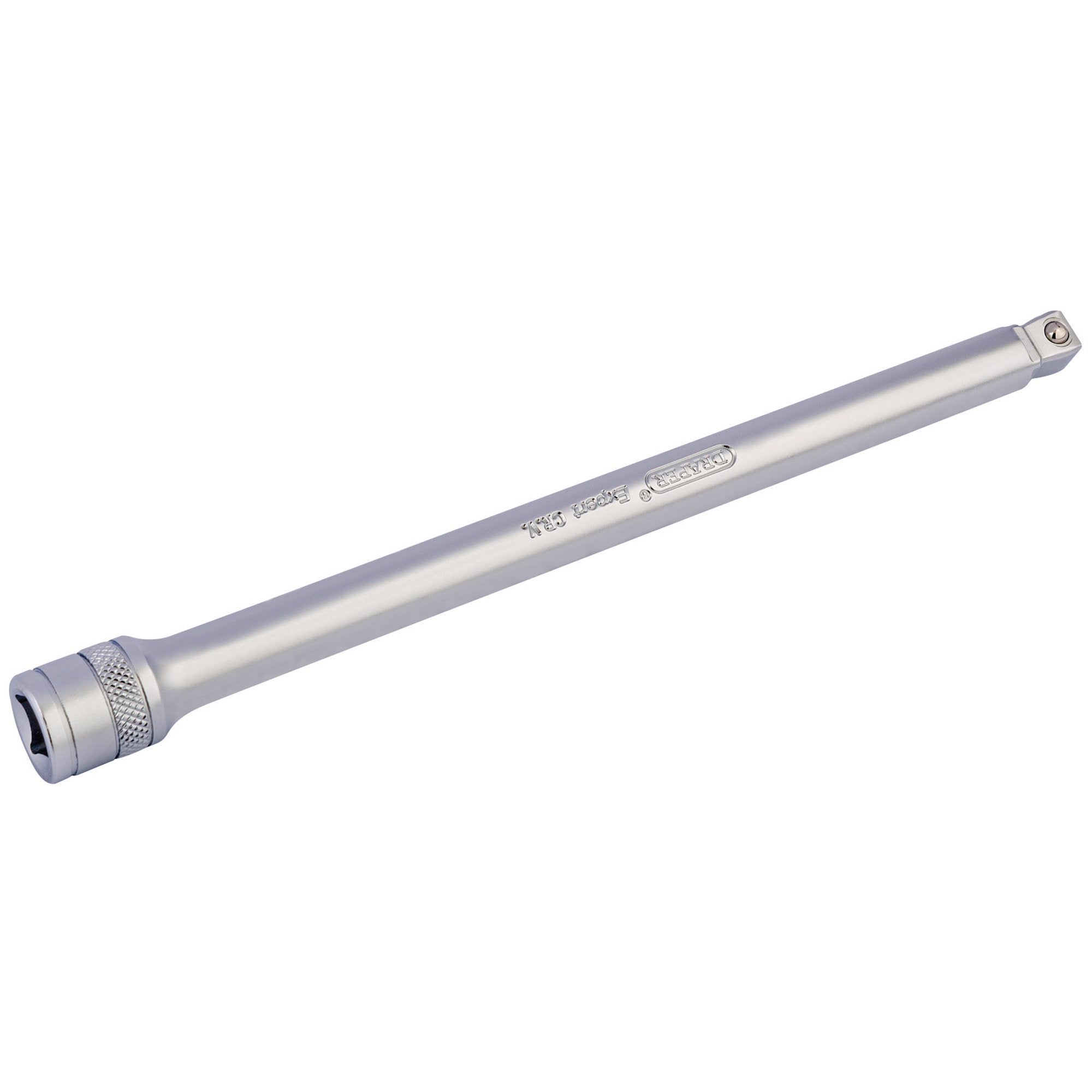 Satin-Chrome-Wobble-Extension-Bar,-3/8"-Sq.-Dr.,-200mm