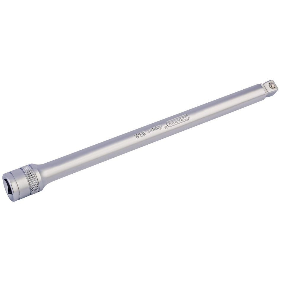 Satin-Chrome-Wobble-Extension-Bar,-3/8"-Sq.-Dr.,-200mm