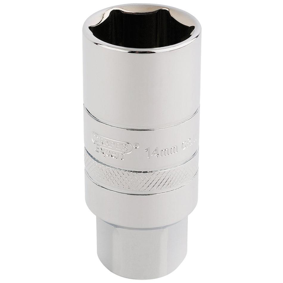 14mm-Thread-6-Point-Spark-Plug-Socket,-3/8"-Sq.-Dr.,-21mm