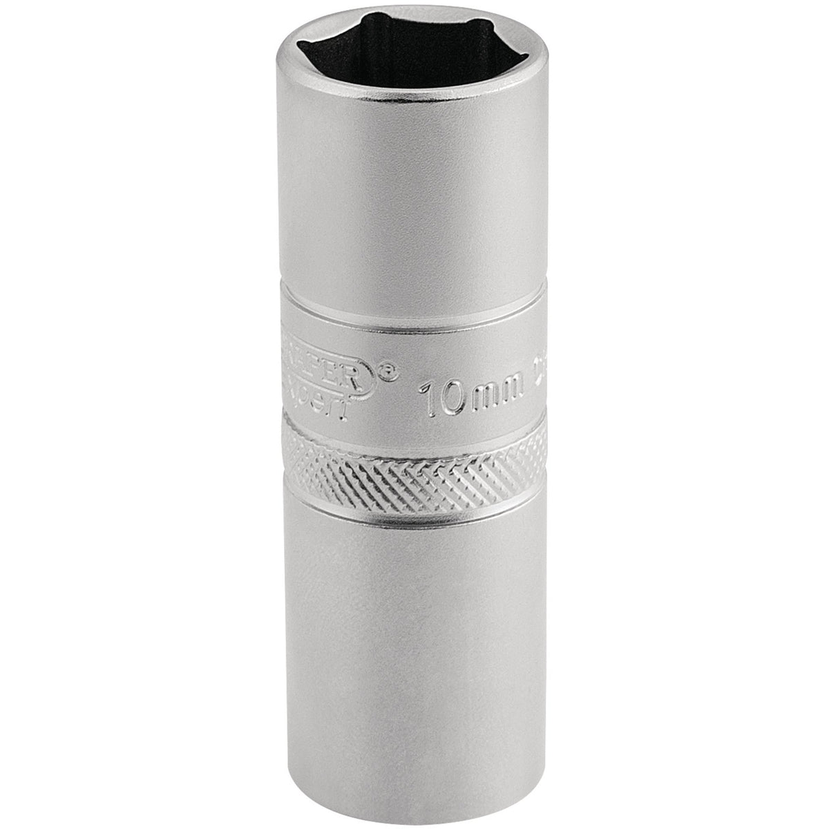 10mm-Thread-6-Point-Satin-Chrome-Spark-Plug-Socket,-1/2"-Sq.-Dr.,-16mm
