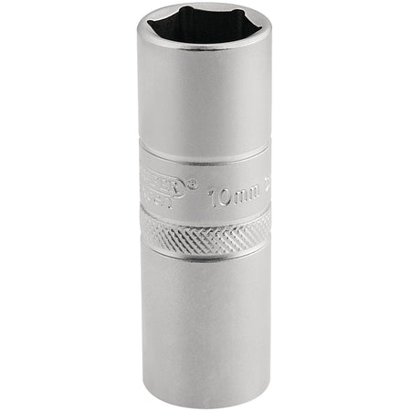 10mm-Thread-6-Point-Satin-Chrome-Spark-Plug-Socket,-1/2"-Sq.-Dr.,-16mm