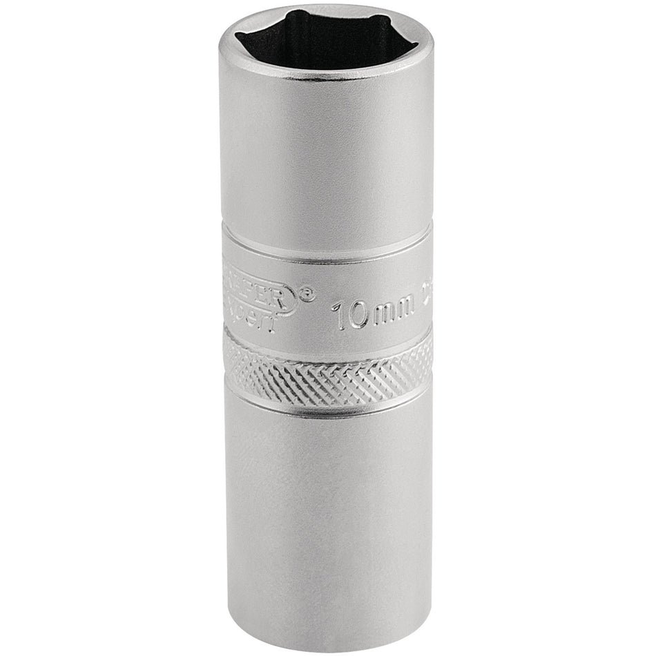 10mm-Thread-6-Point-Satin-Chrome-Spark-Plug-Socket,-1/2"-Sq.-Dr.,-16mm