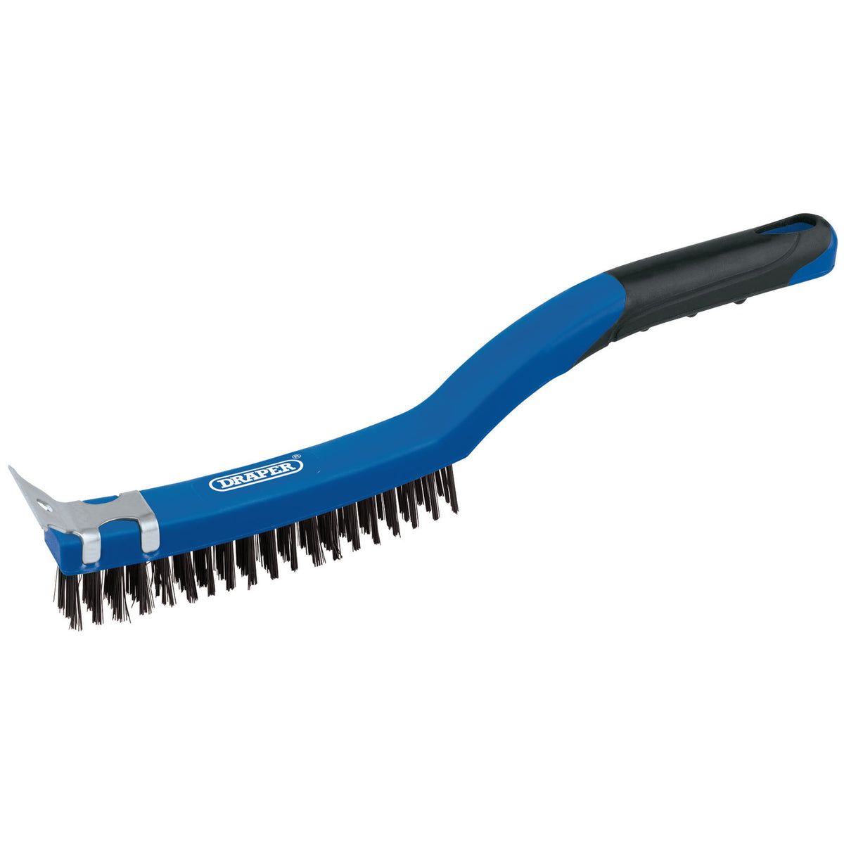 3-Row-Carbon-Steel-Wire-Scratch-Brush-with-Scraper,-350mm