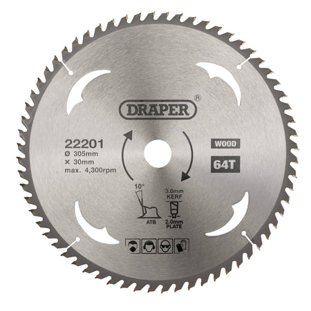 TCT-Circular-Saw-Blade-for-Wood,-305-x-30mm,-64T