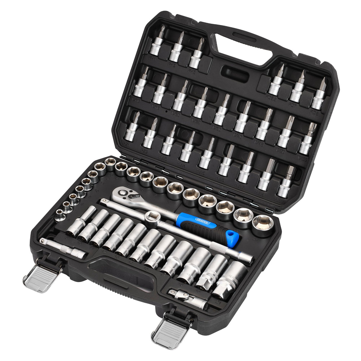 Draper-HI-TORQ®-Metric-Socket-and-Bit-Set,-3/8"-Sq.-Dr.-(58-Piece)