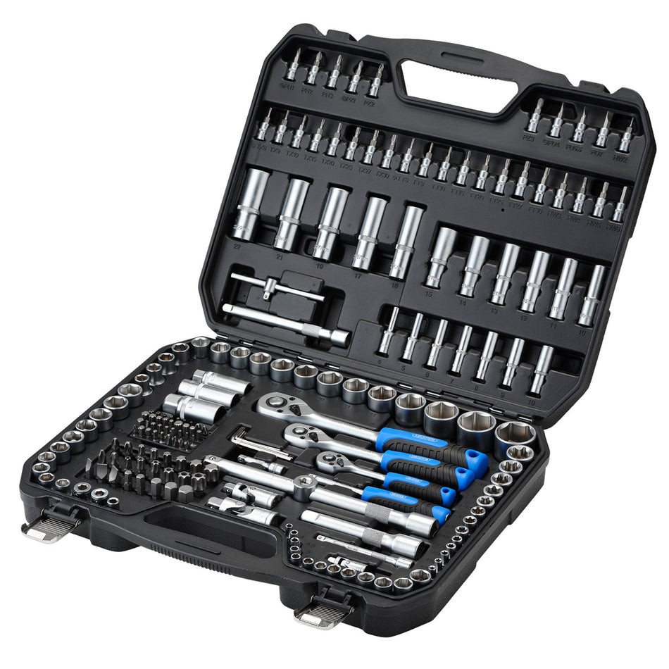 Draper-HI-TORQ®-Metric-Socket-and-Bit-Set,-1/4",-3/8"-and-1/2"-Sq.-Dr.-(188-Piece)