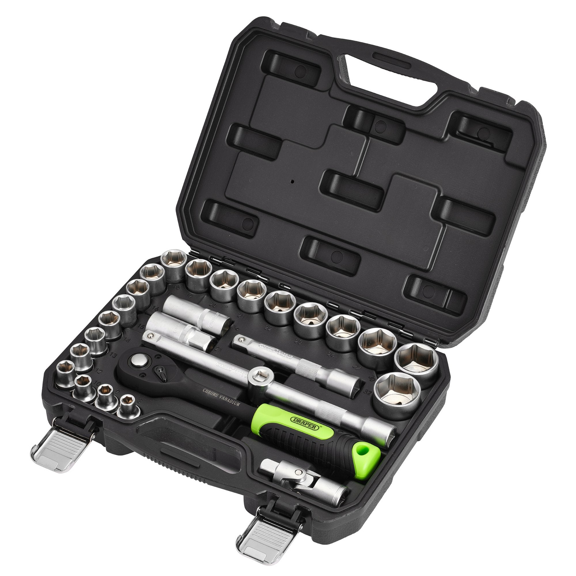Draper-HI-TORQ®-Metric-Socket-Set,-1/2"-Sq.-Dr.-(27-Piece)