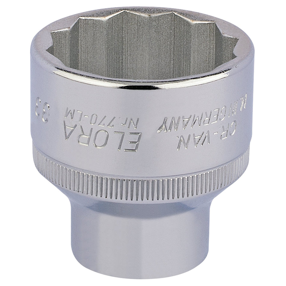 Elora-Bi-Hexagon-Socket,-1/2"-Sq.-Dr.,-33mm