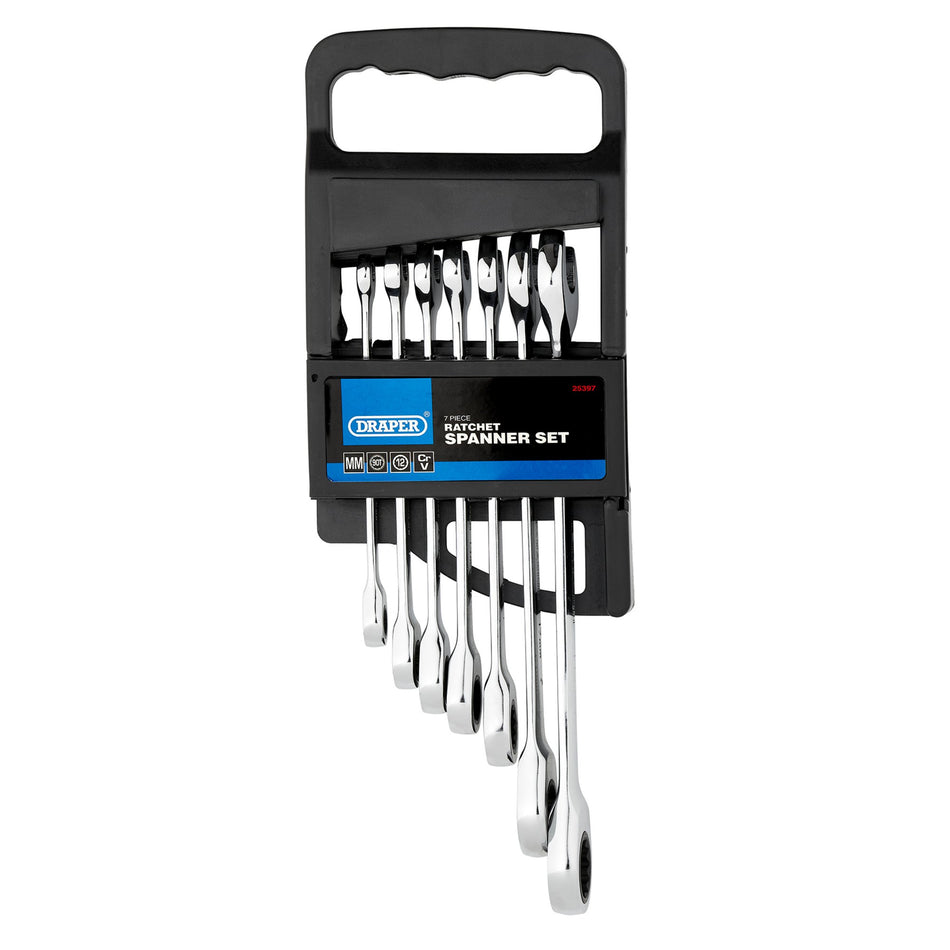 Draper-HI-TORQ®-Metric-Ratcheting-Combination-Spanner-Set-(7-Piece)