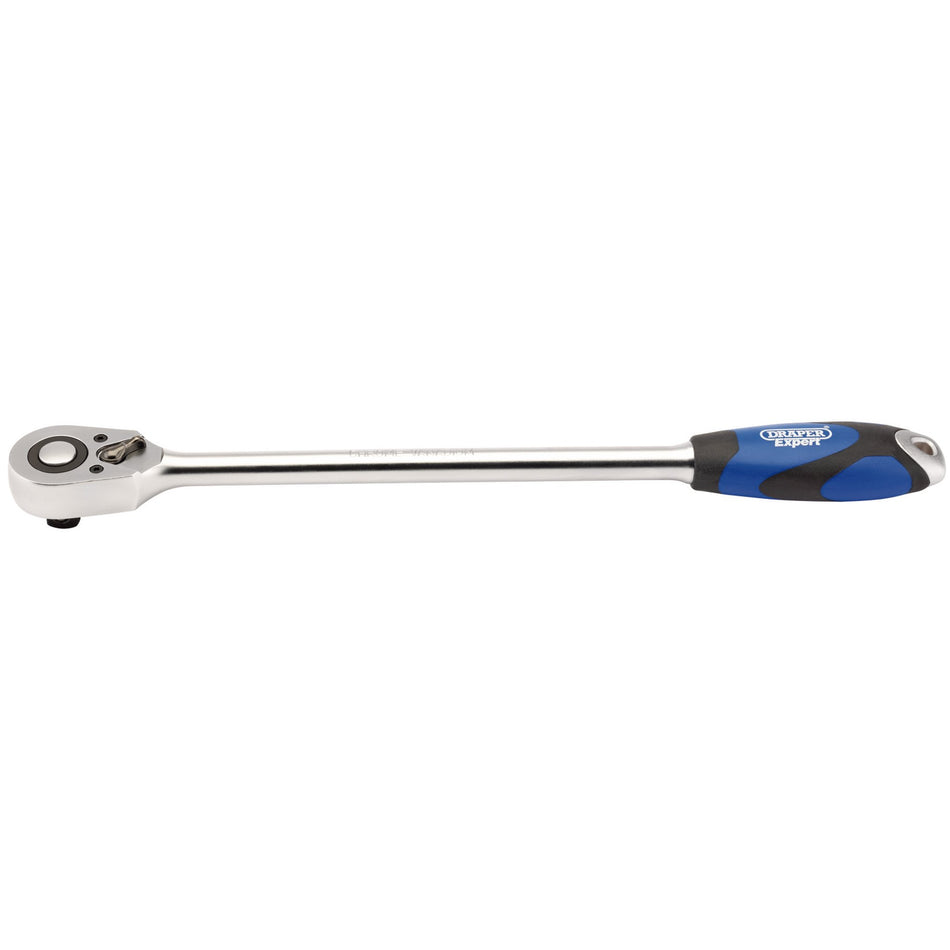 Draper-Expert-Extra-Long-Reversible-Quick-Release-Soft-Grip-Ratchet,-1/2"-Sq.-Dr.,-48-Tooth