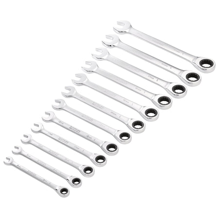 Draper-HI-TORQ®-Metric-Ratchet-Combination-Spanner-Set-(12-Piece)
