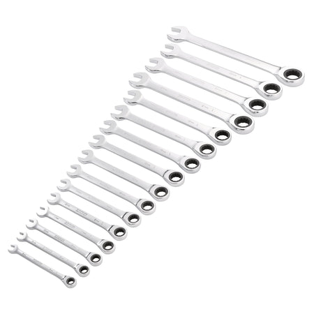 Draper-HI-TORQ®-Metric-Ratchet-Combination-Spanner-Set-(16-Piece)