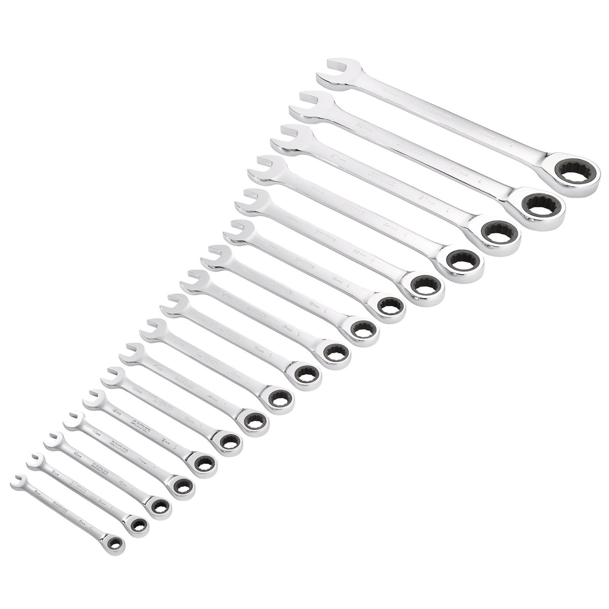 Draper-HI-TORQ®-Metric-Ratchet-Combination-Spanner-Set-(17-Piece)