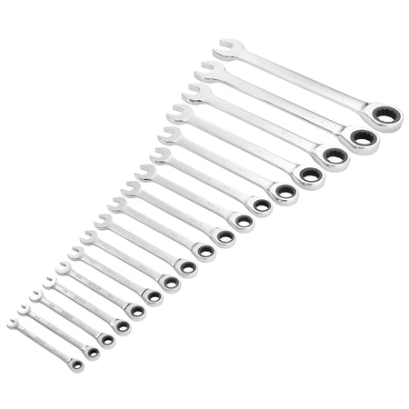Draper-HI-TORQ®-Metric-Ratchet-Combination-Spanner-Set-(17-Piece)