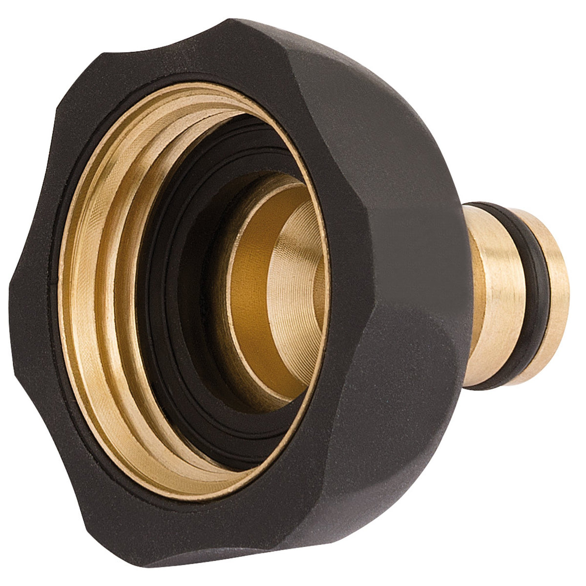 Brass-and-Rubber-Tap-Connector,-1"