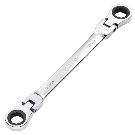 Draper-HI-TORQ®-Metric-Flexible-Head-Double-Ring-Ratchet-Spanner,-14-x-15mm