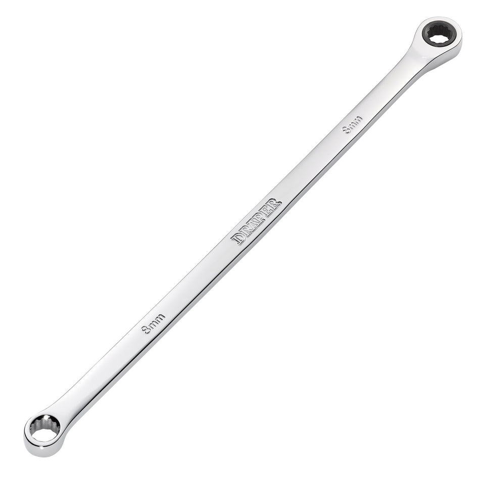 Draper-HI-TORQ®-Metric-Extra-Long-Double-Ring-Ratchet-Spanner,-8mm