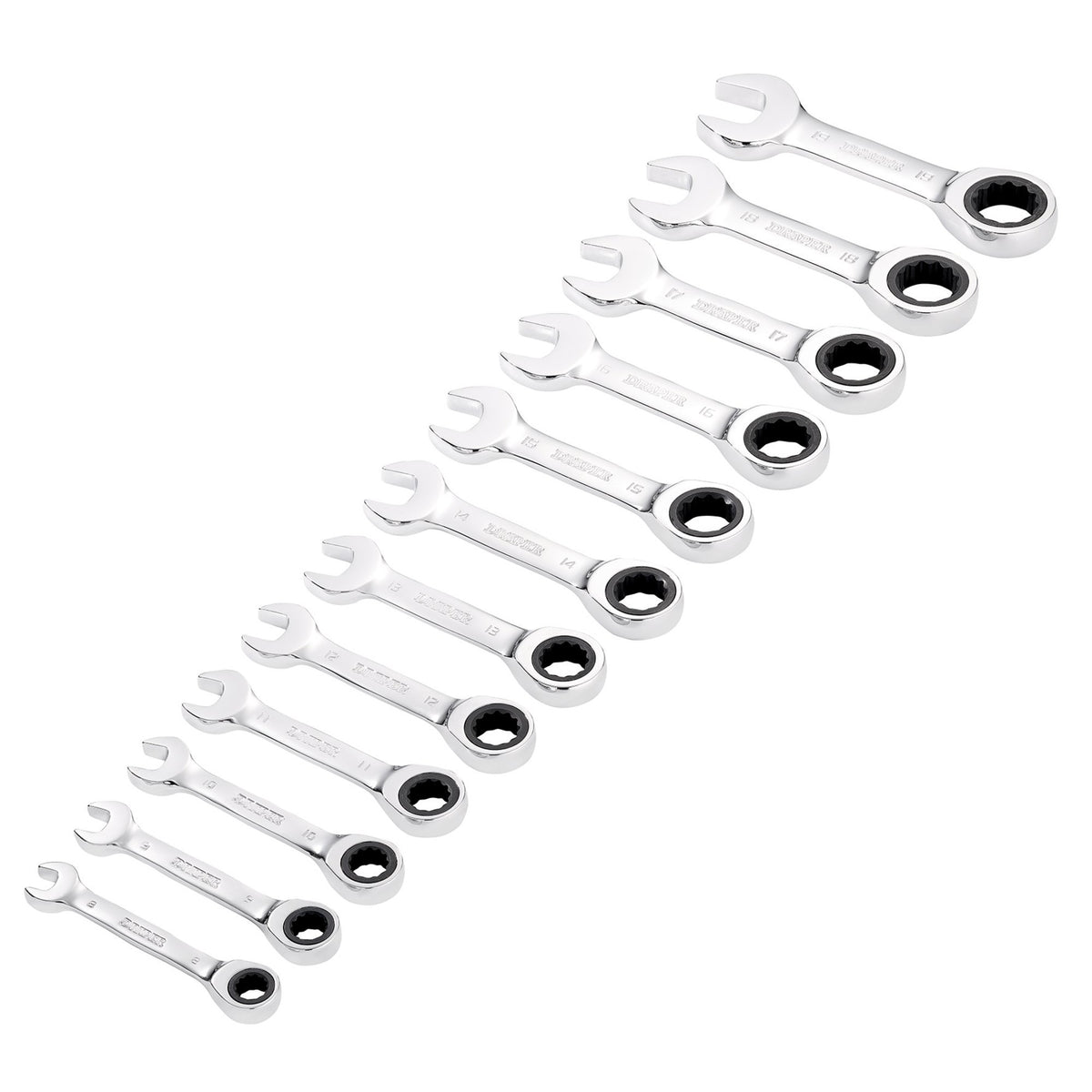 Draper-HI-TORQ®-Metric-Stubby-Ratchet-Combination-Spanner-Set-(12-Piece)