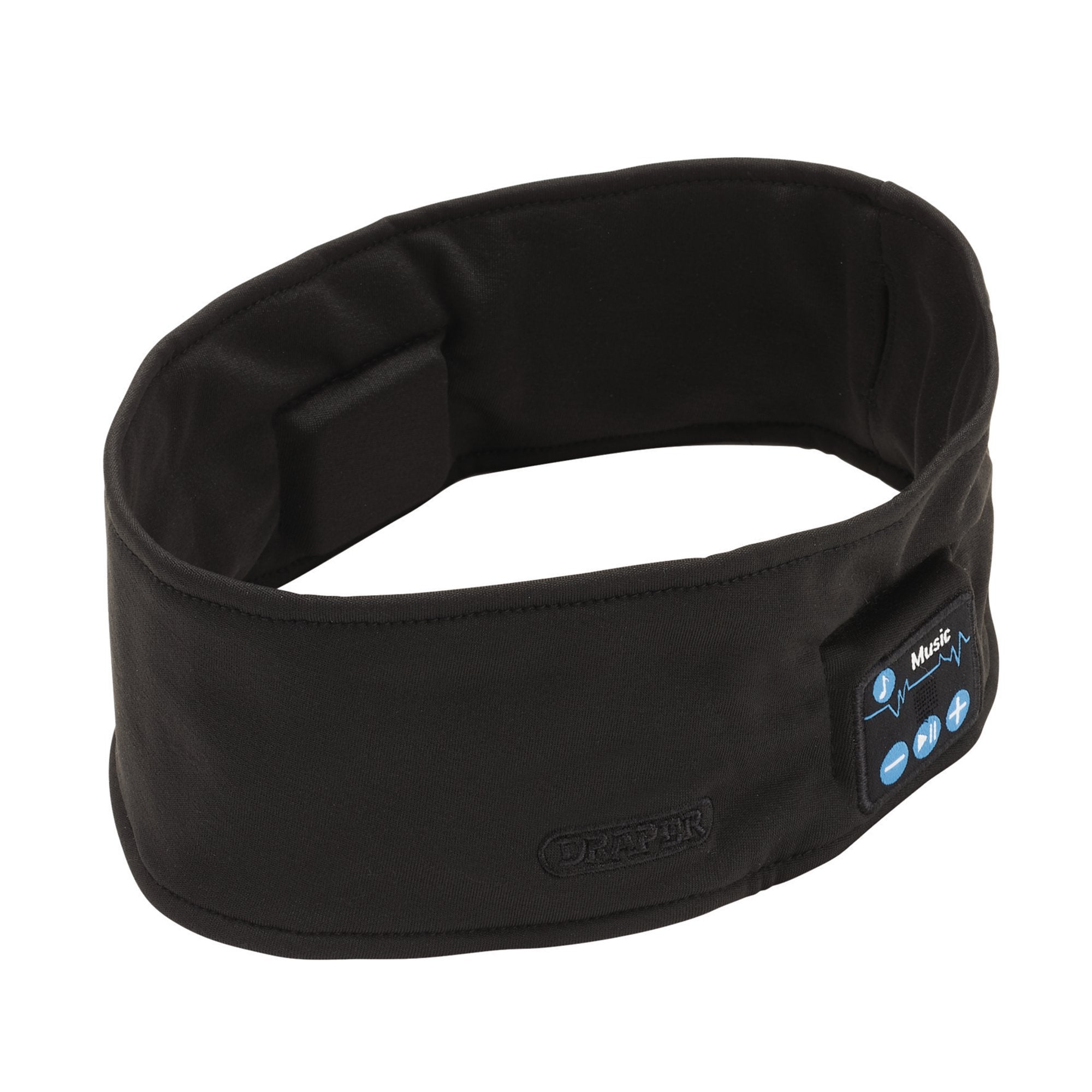 Smart-Wireless-Rechargeable-Headband-with-USB-Charging-Cable,-Black,-One-Size