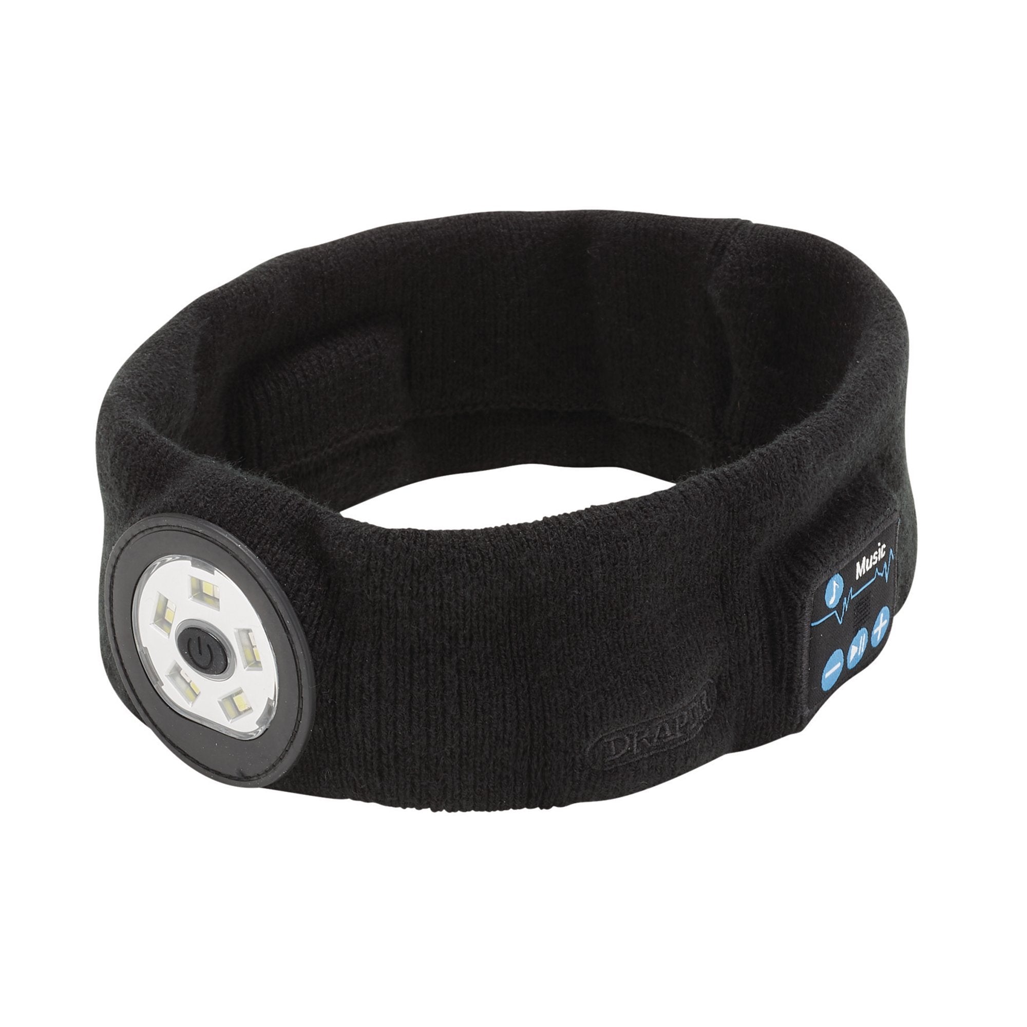 Smart-Wireless-Rechargeable-Headband-with-LED-Head-Torch-and-USB-Charging-Cable,-Black,-One-Size