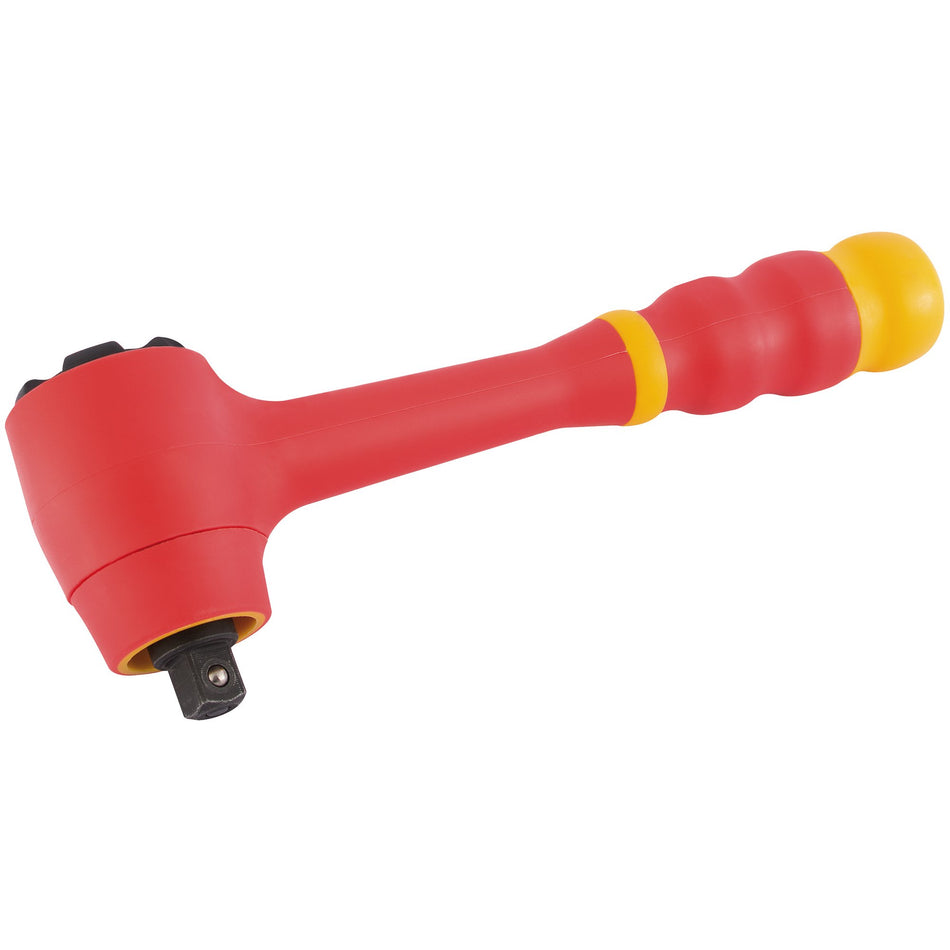 VDE-Reversible-Ratchet-with-Soft-Grip-Handle,-3/8"-Sq.-Dr.