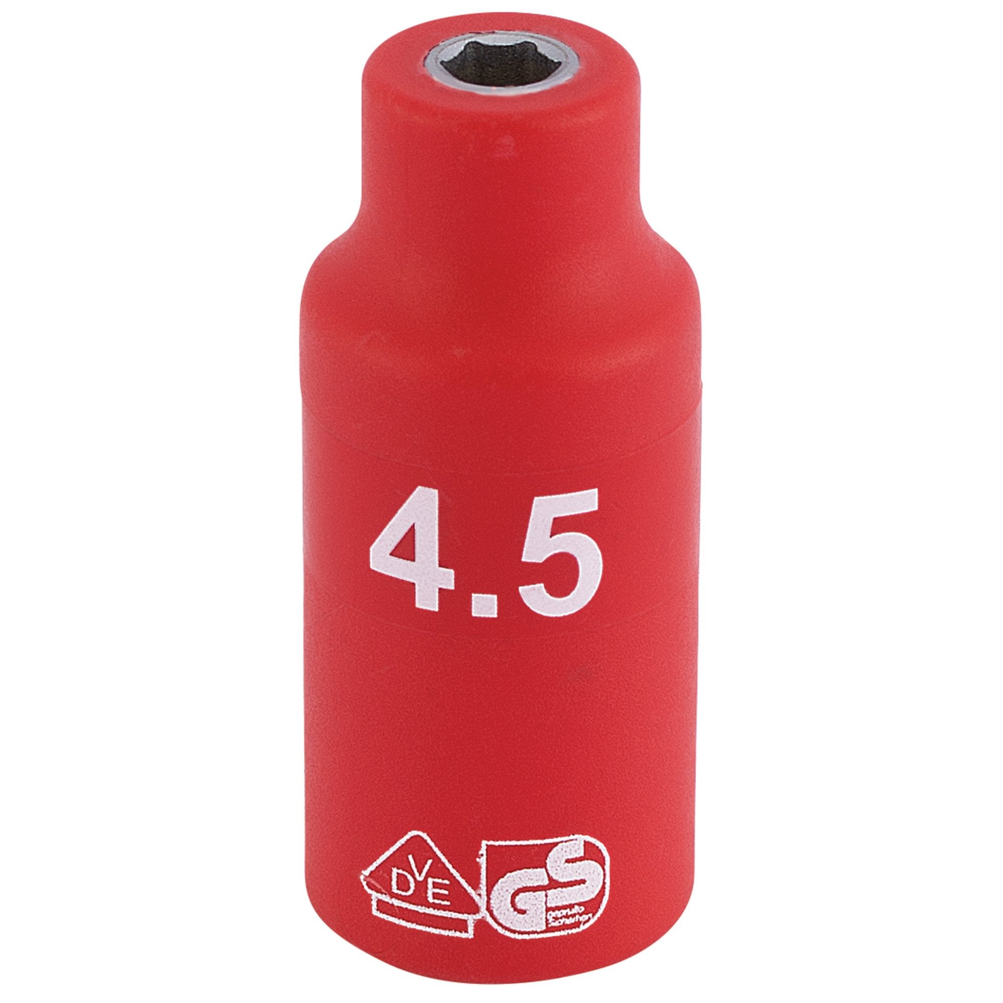 Fully-Insulated-VDE-Socket,-1/4"-Sq.-Dr.,-4.5mm