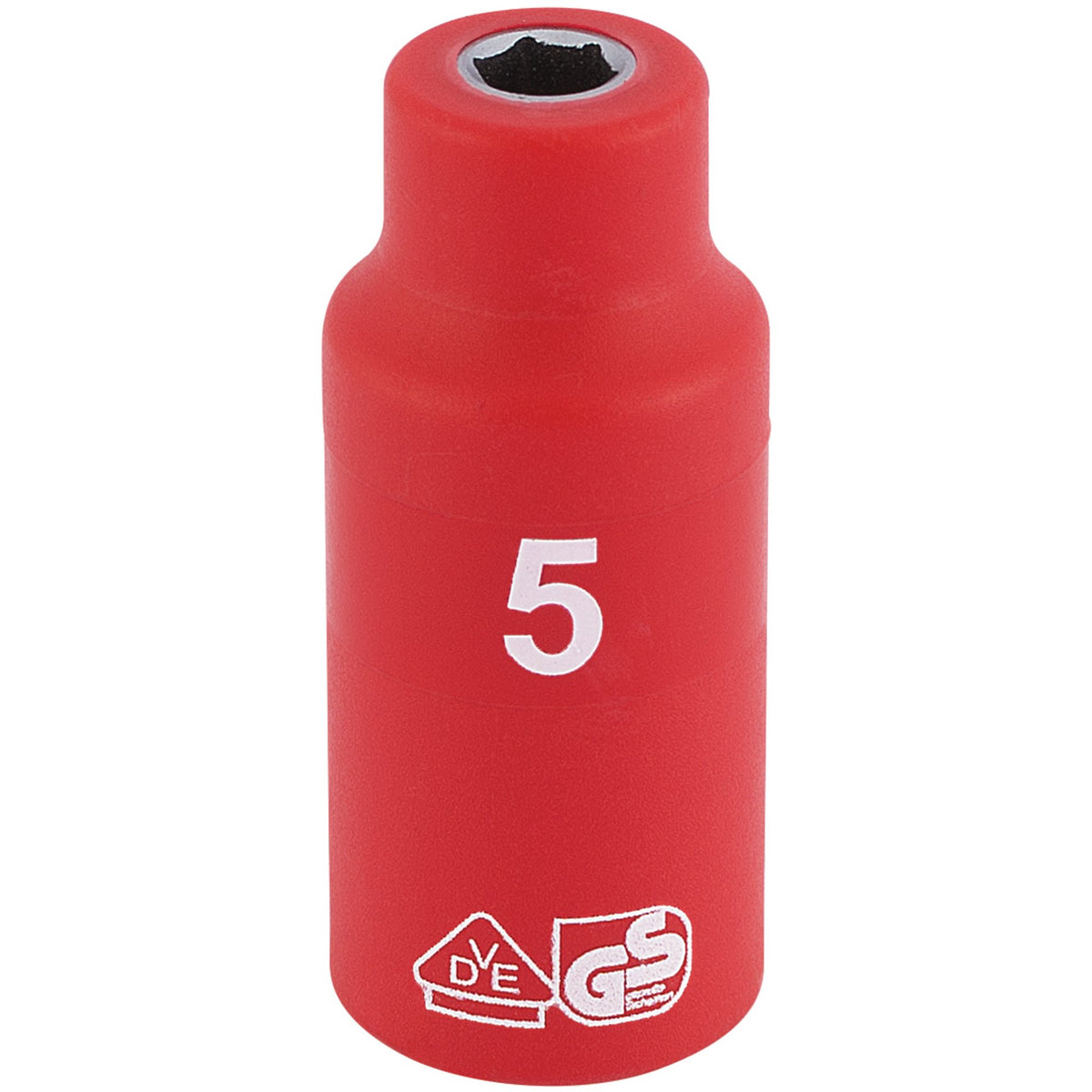 Fully-Insulated-VDE-Socket,-1/4"-Sq.-Dr.,-5mm