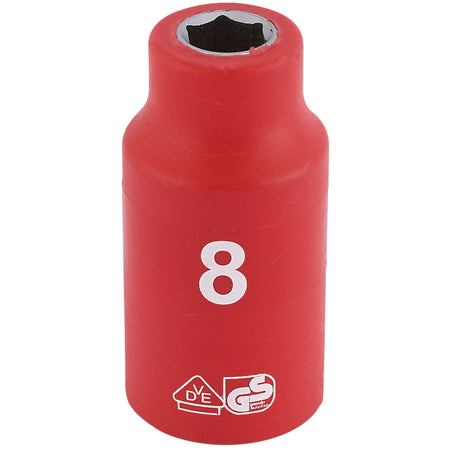 Fully-Insulated-VDE-Socket,-3/8"-Sq.-Dr.,-8mm