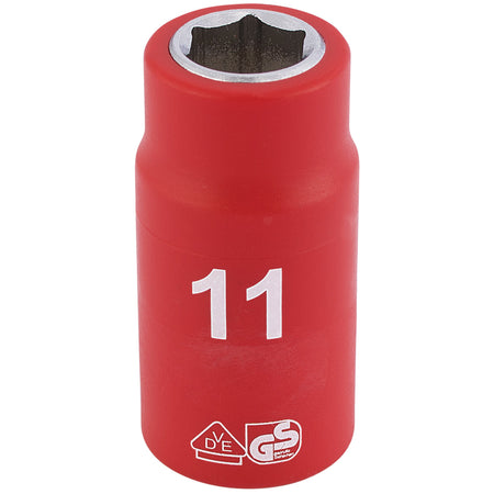 Fully-Insulated-VDE-Socket,-3/8"-Sq.-Dr.,-11mm