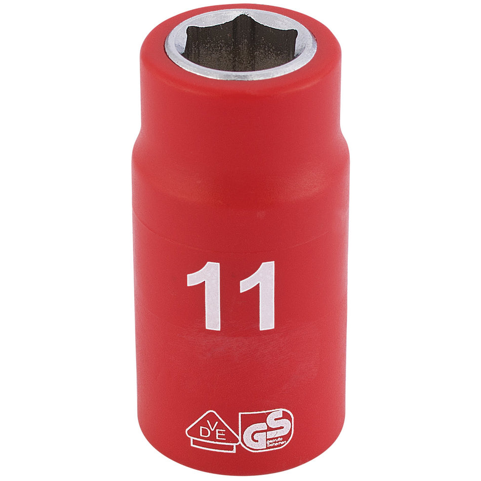 Fully-Insulated-VDE-Socket,-3/8"-Sq.-Dr.,-11mm