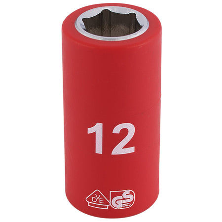 Fully-Insulated-VDE-Socket,-3/8"-Sq.-Dr.,-12mm
