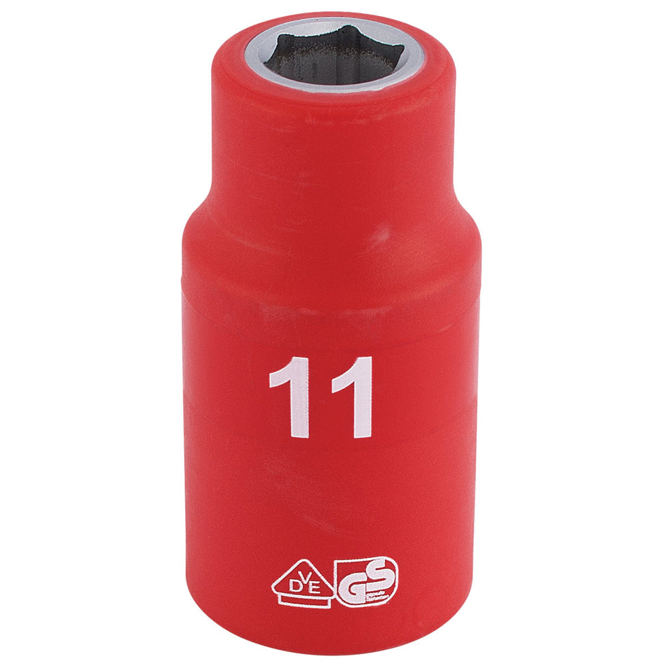 Fully-Insulated-VDE-Socket,-1/2"-Sq.-Dr.,-11mm