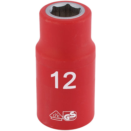 Fully-Insulated-VDE-Socket,-1/2"-Sq.-Dr.,-12mm
