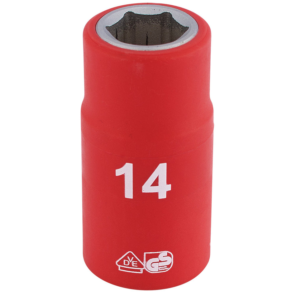 Fully-Insulated-VDE-Socket,-1/2"-Sq.-Dr.,-14mm