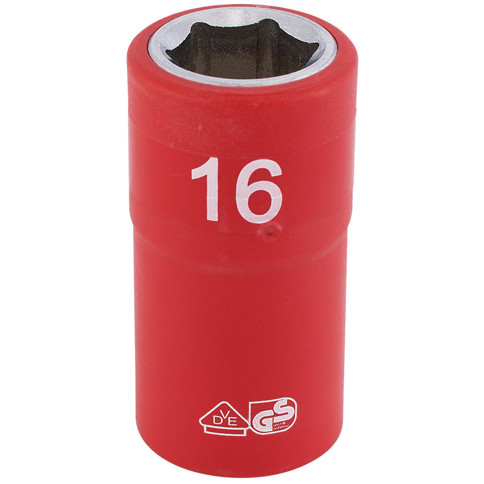 Fully-Insulated-VDE-Socket,-1/2"-Sq.-Dr.,-16mm