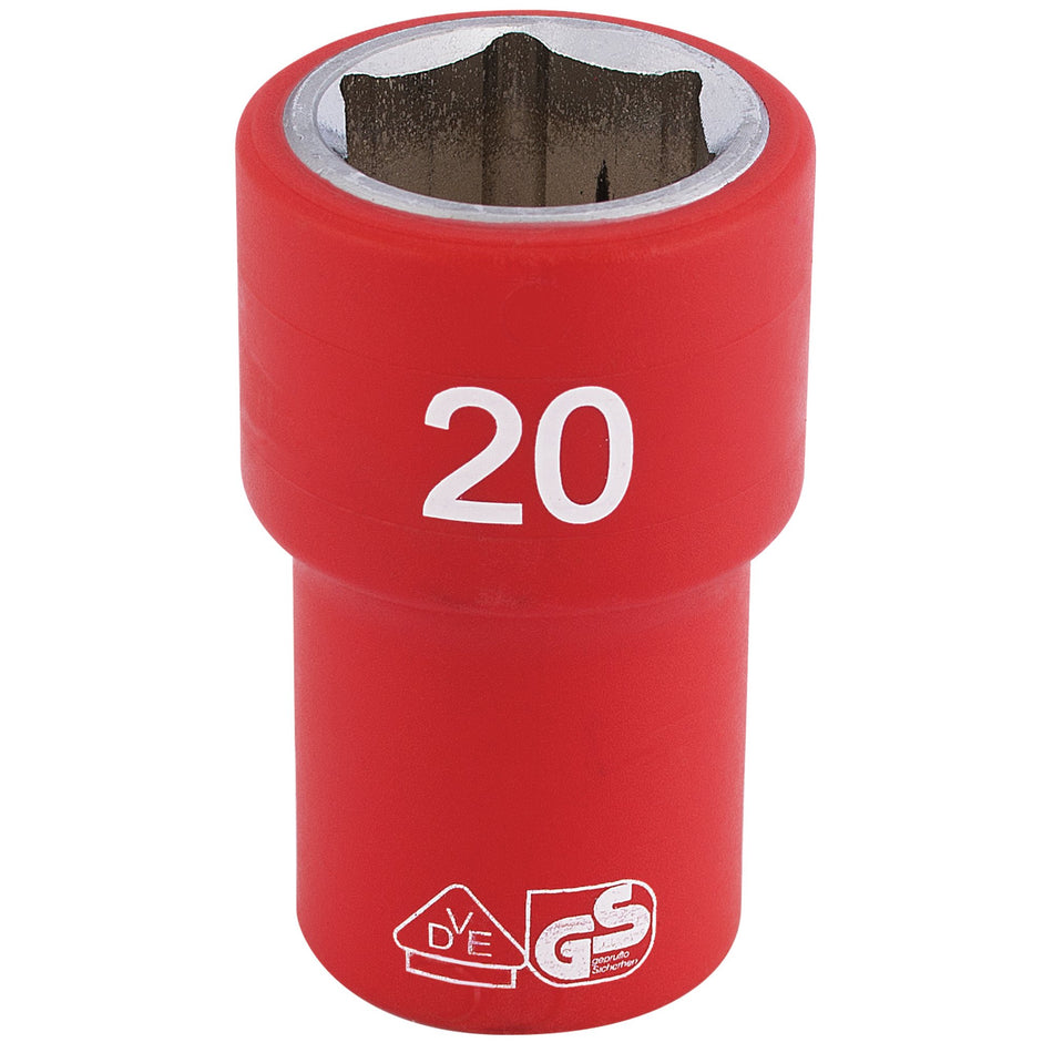 Fully-Insulated-VDE-Socket,-1/2"-Sq.-Dr.,-20mm