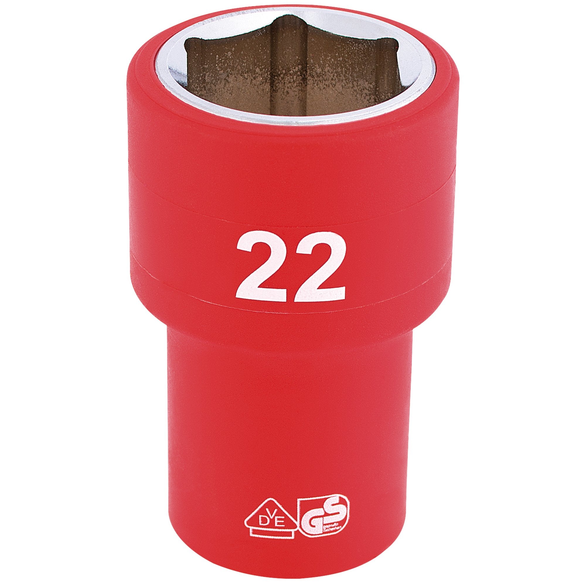 Fully-Insulated-VDE-Socket,-1/2"-Sq.-Dr.,-22mm