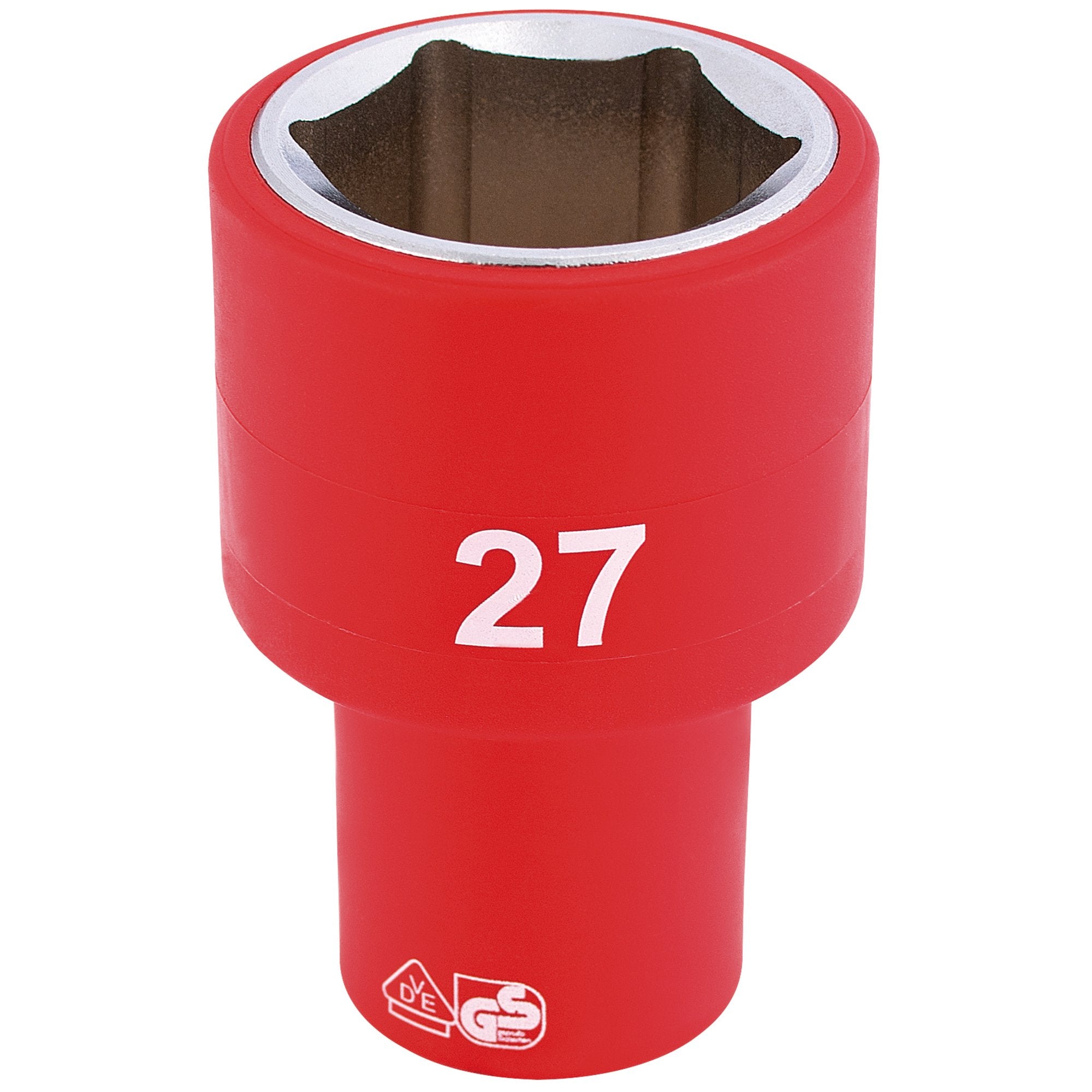 Fully-Insulated-VDE-Socket,-1/2"-Sq.-Dr.,-27mm