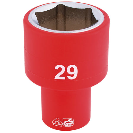 Fully-Insulated-VDE-Socket,-1/2"-Sq.-Dr.,-29mm