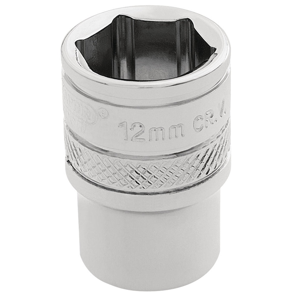 Draper-HI-TORQ®-6-Point-Socket,-1/4"-Sq.-Dr.,-12mm