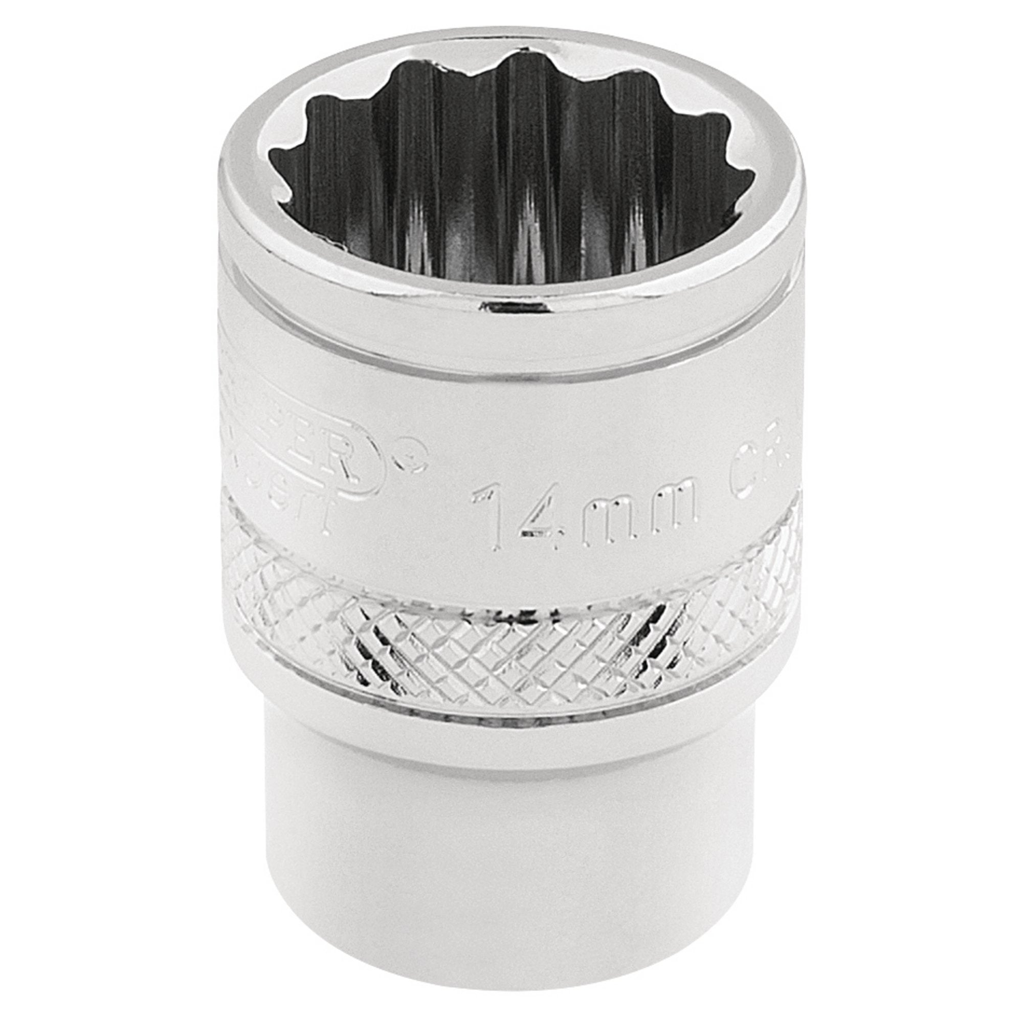 Draper-HI-TORQ®-12-Point-Socket,-3/8"-Sq.-Dr.,-14mm