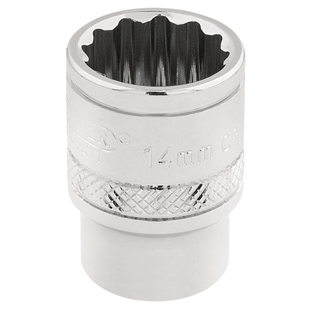 Draper-HI-TORQ®-12-Point-Socket,-3/8"-Sq.-Dr.,-14mm