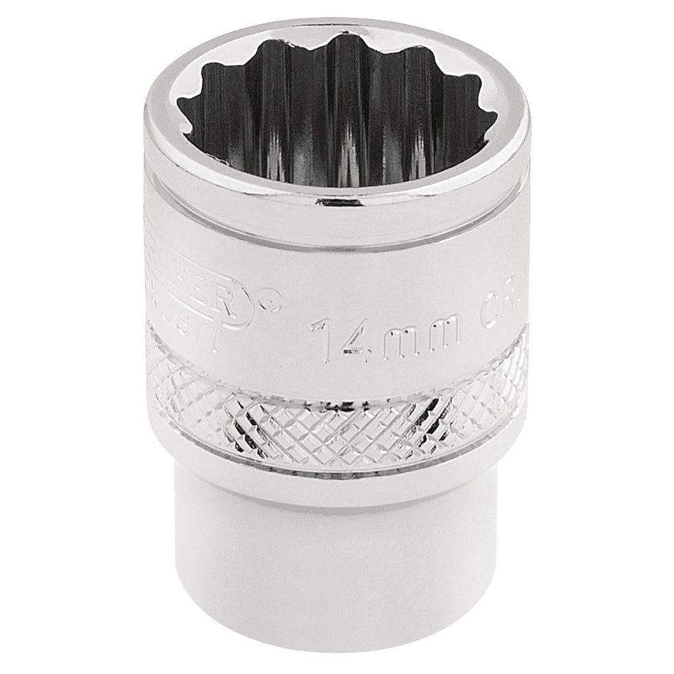Draper-HI-TORQ®-12-Point-Socket,-3/8"-Sq.-Dr.,-14mm