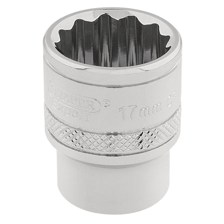 Draper-HI-TORQ®-12-Point-Socket,-3/8"-Sq.-Dr.,-17mm