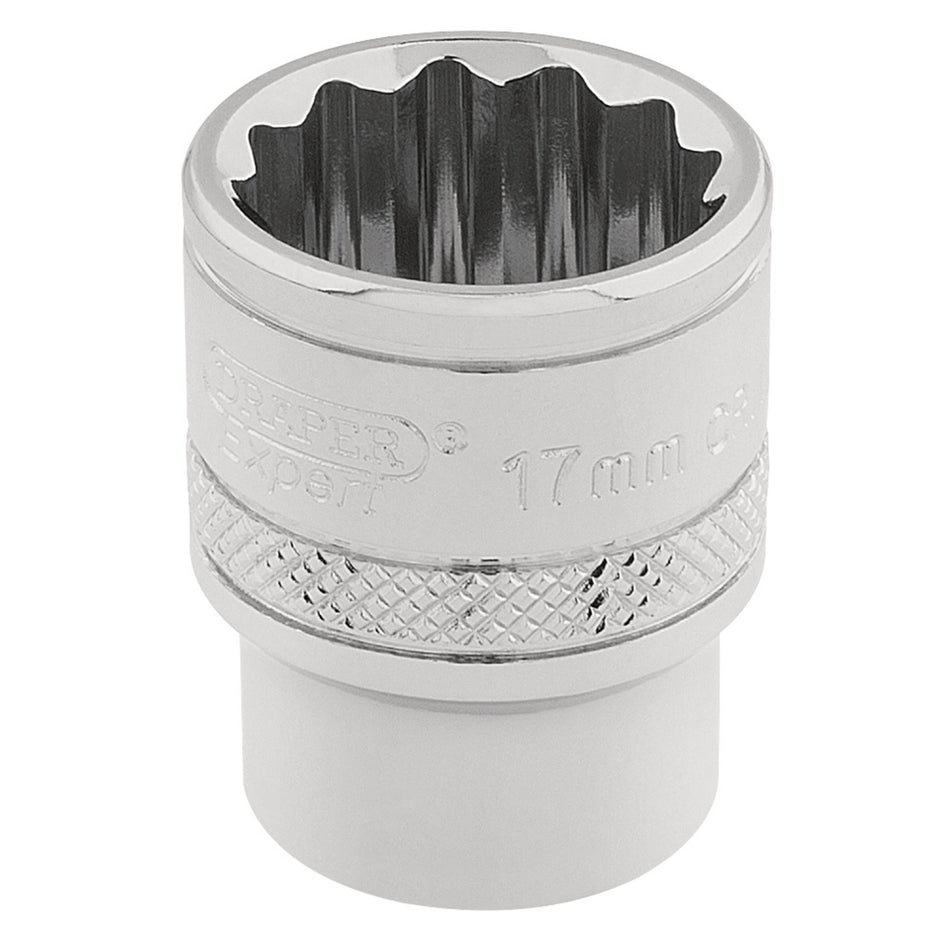 Draper-HI-TORQ®-12-Point-Socket,-3/8"-Sq.-Dr.,-17mm