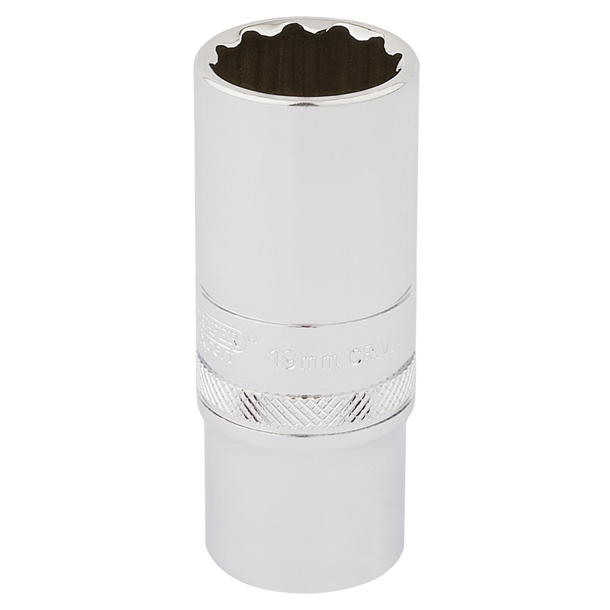 Draper-HI-TORQ®-12-Point-Deep-Socket,-3/8"-Sq.-Dr.,-19mm