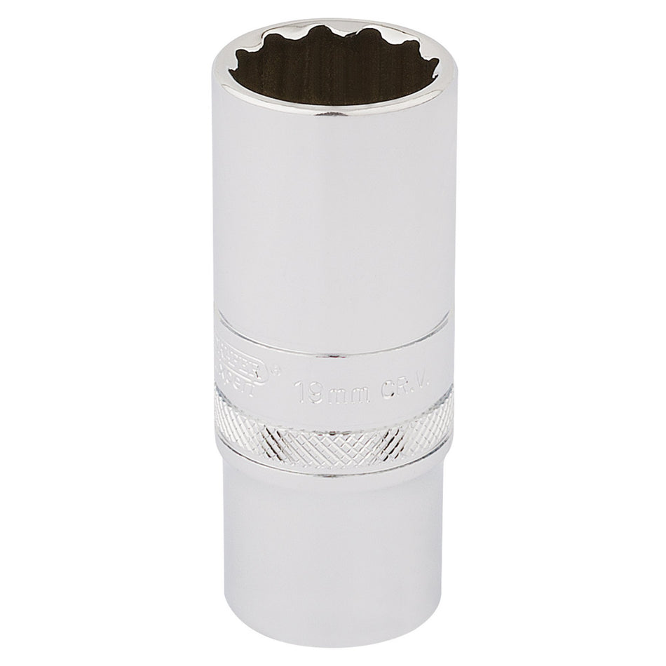 Draper-HI-TORQ®-12-Point-Deep-Socket,-3/8"-Sq.-Dr.,-19mm