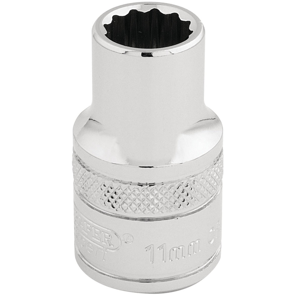 Draper-HI-TORQ®-12-Point-Socket,-1/2"-Sq.-Dr.,-11mm